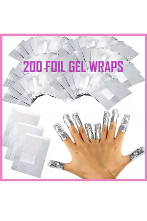 Nail Foil Gel WrapsPolish Remover, Soak Off UV Led Acrylic Removal, No Acetone