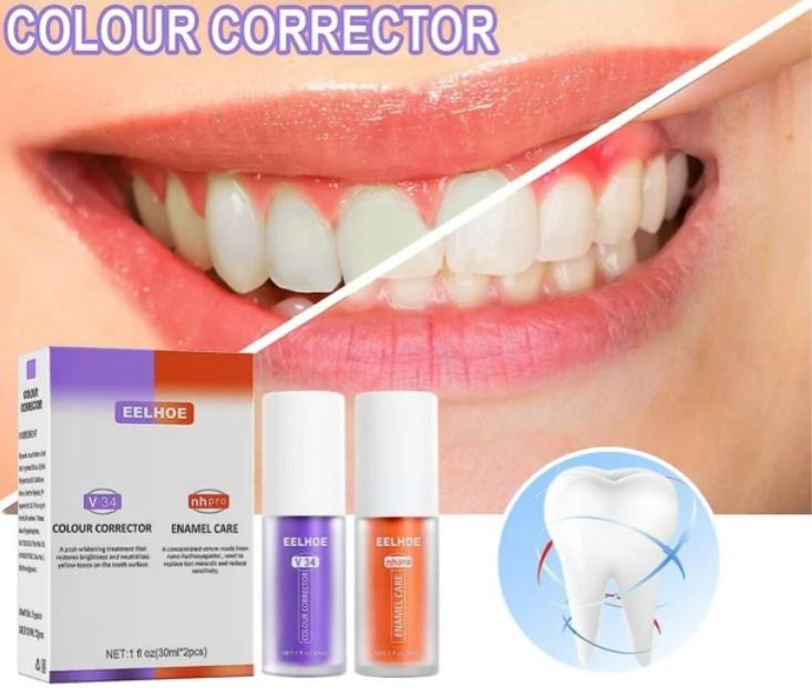 Teeth Whitening Colour Corrector with Enamel Care – Brighten Your Smile Instantly!