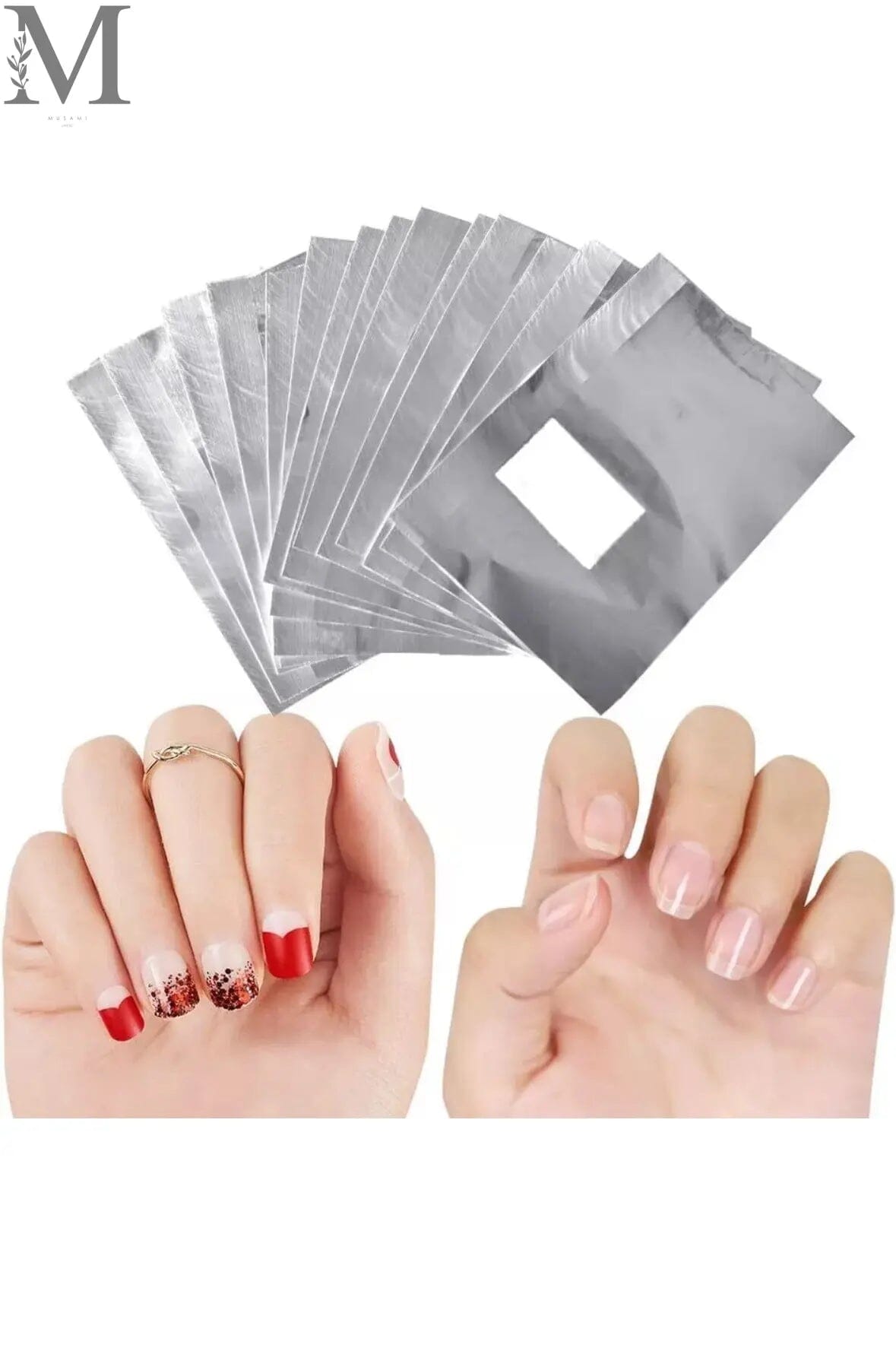 Nail Foil Gel WrapsPolish Remover, Soak Off UV Led Acrylic Removal, No Acetone - Musami Limited