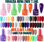 VENALISA Professional UV/LED Soak Off Gel Nail Polish - VIP 4 New Colors | Long-Lasting