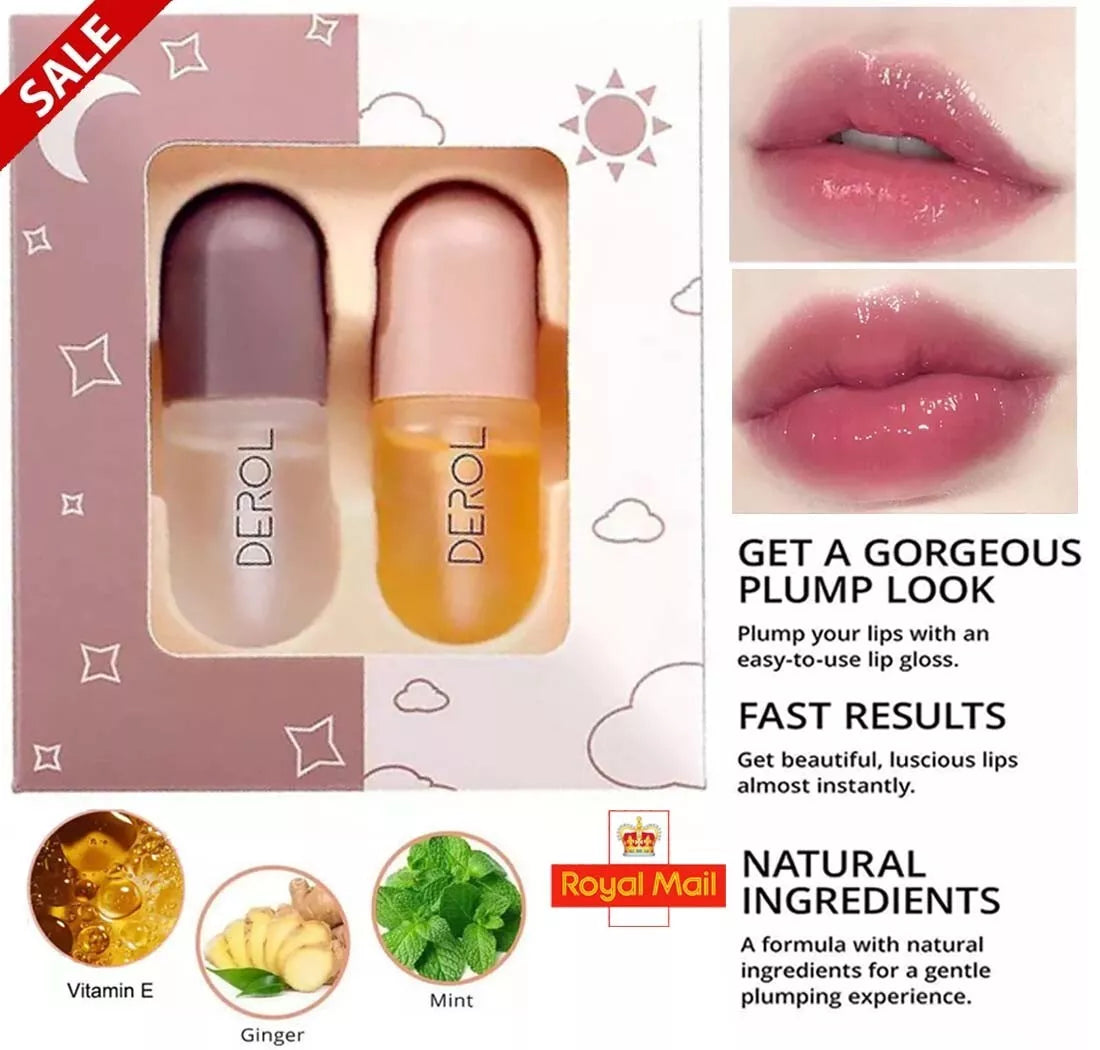 DEROL Lip Plumper Extreme Serum | Lip Gloss Maximizer for Bigger, Fuller Lips