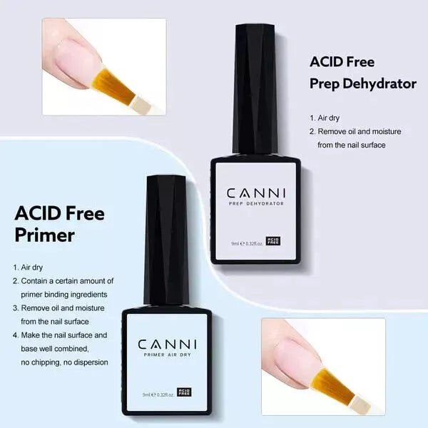 CANNI Nail Gel Polish Colors | Base & Top Coat | Soak Off UV/LED 9ml | HEMA FREE