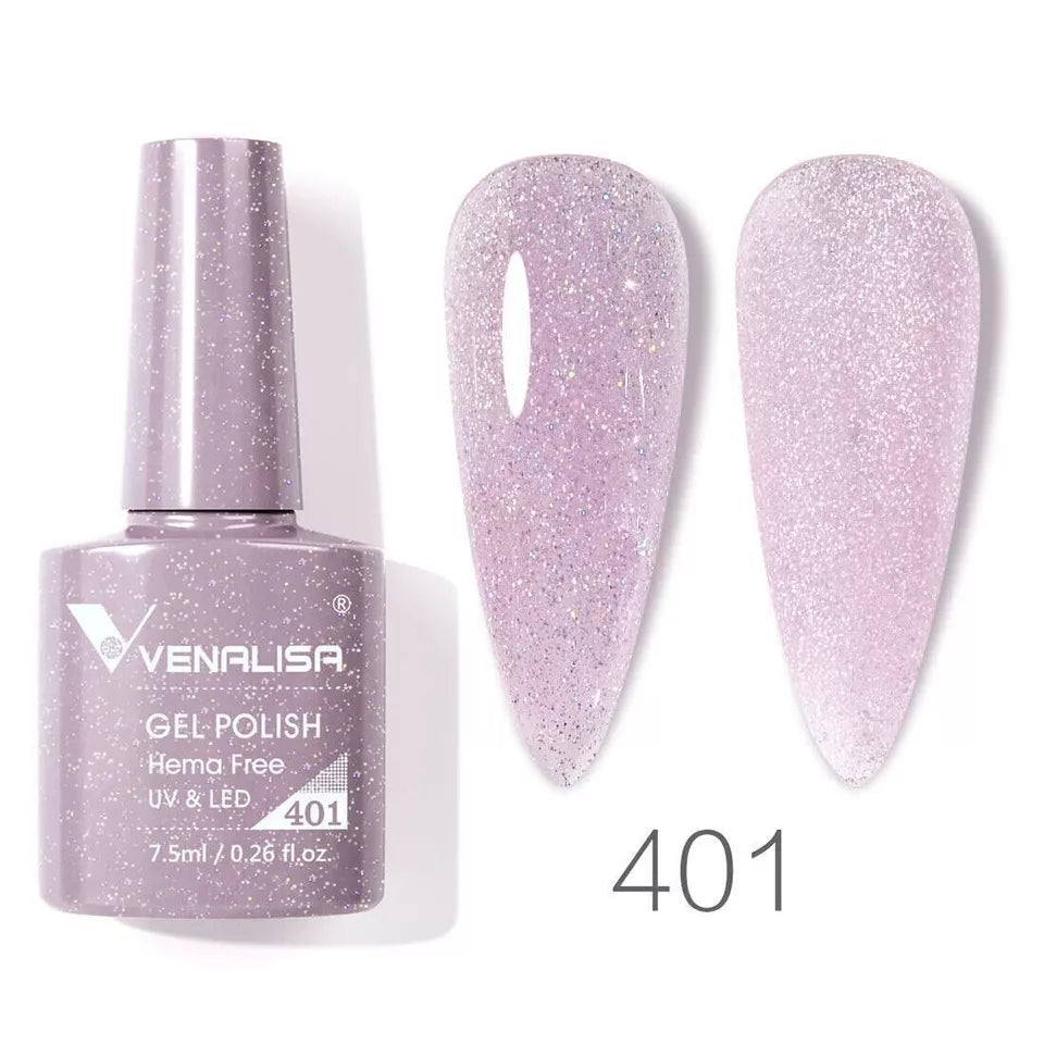 VENALISA HEMA Free Nail Gel Polish | 60 Colors UV/LED Soak Off Glitter Sparkle