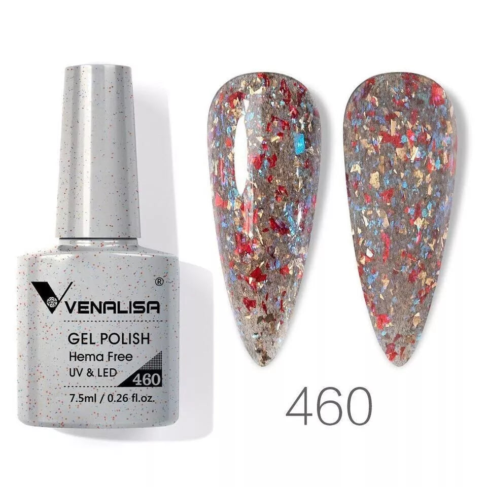 VENALISA HEMA Free Nail Gel Polish | 60 Colors UV/LED Soak Off Glitter Sparkle