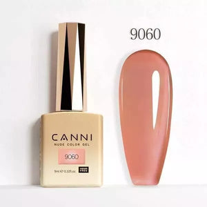 CANNI Nail Gel Polish Colors | Base & Top Coat | Soak Off UV/LED 9ml | HEMA FREE