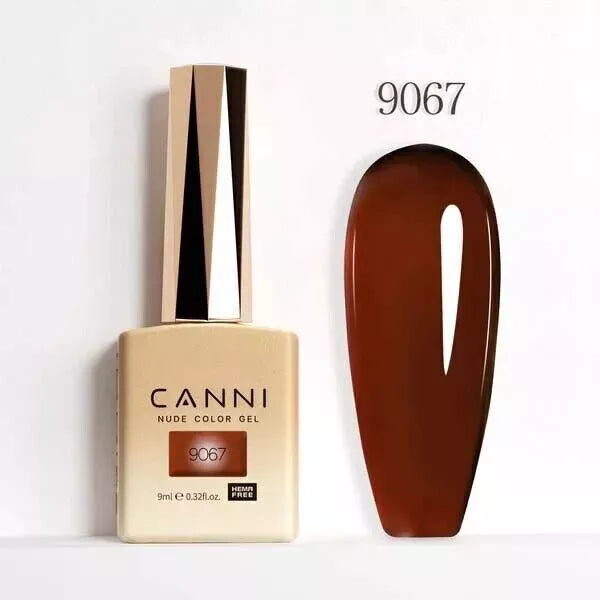 CANNI Nail Gel Polish Colors | Base & Top Coat | Soak Off UV/LED 9ml | HEMA FREE