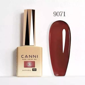 CANNI Nail Gel Polish Colors | Base & Top Coat | Soak Off UV/LED 9ml | HEMA FREE